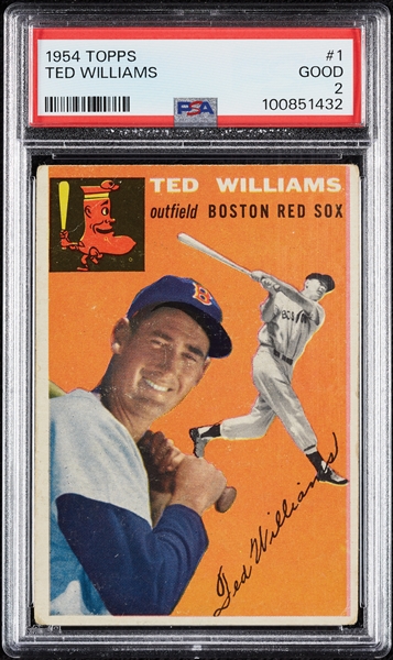 1954 Topps Ted Williams No. 1 PSA 2