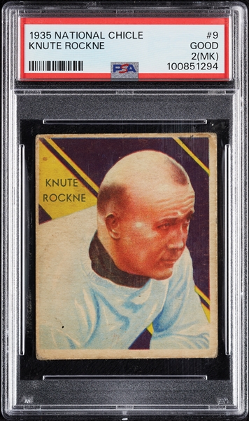 1935 National Chicle Knute Rockne No. 9 PSA 2 (MK)