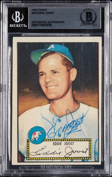 Eddie Joost Signed 1952 Topps No. 45 (BAS)