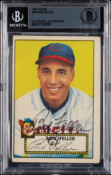 Bob Feller Signed 1952 Topps No. 88 (BAS)