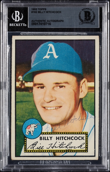 Billy Hitchcock Signed 1952 Topps No. 182 (BAS)