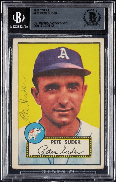 Pete Suder Signed 1952 Topps No. 256 (BAS)