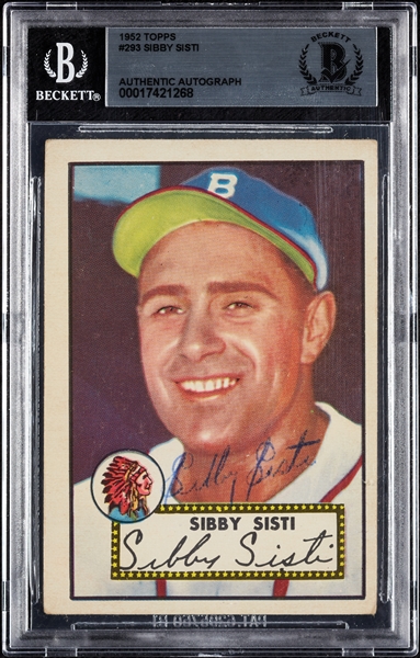 Sibby Sisti Signed 1952 Topps No. 293 (BAS)