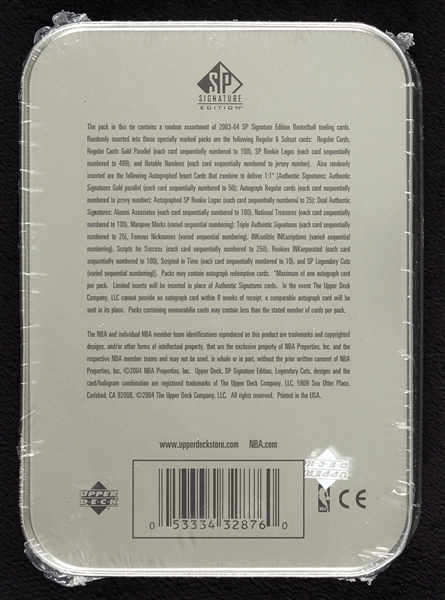 2003-04 SP Signature Basketball Tin Box - LeBron RC Year