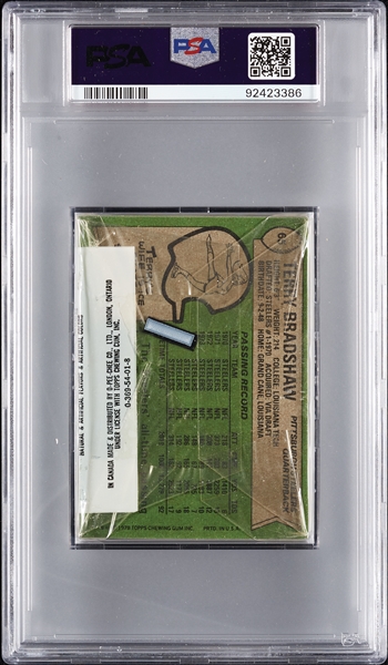 1978 Topps Football Cello Pack - Terry Bradshaw Back (Graded PSA 9)
