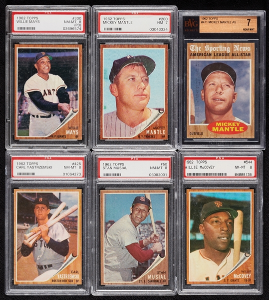 1962 Topps Baseball Super High-Grade Set, 235 PSA 8 Slabs (598)