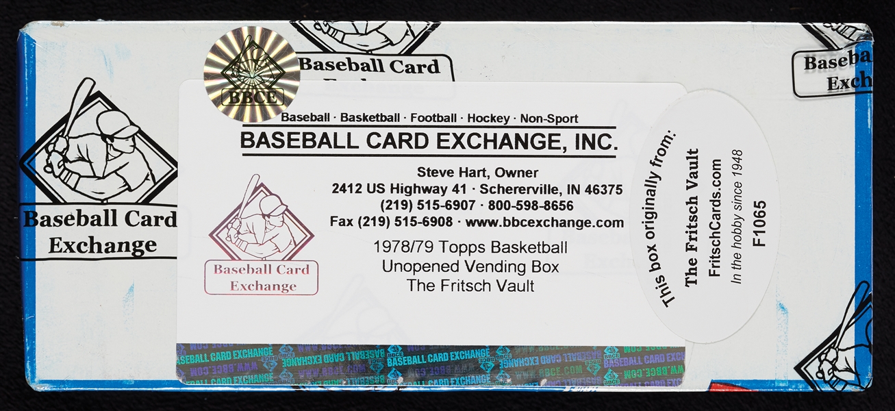 1978-79 Topps Basketball Vending Box (500) (Fritsch/BBCE)