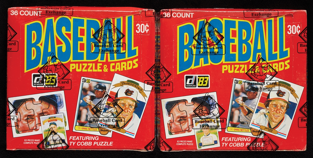 1983 Donruss Baseball Wax Boxes Pair (BBCE) (2)