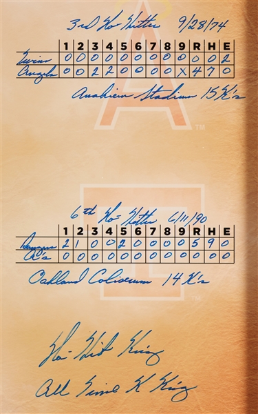 Nolan Ryan Signed Seven Career No-Hitters 20x24 Framed Photo (1/7) (MLB) (Fanatics)