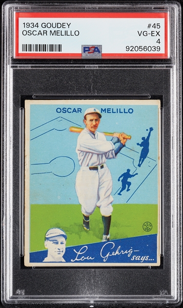 1934 Goudey Oscar Melillo No. 45 PSA 4