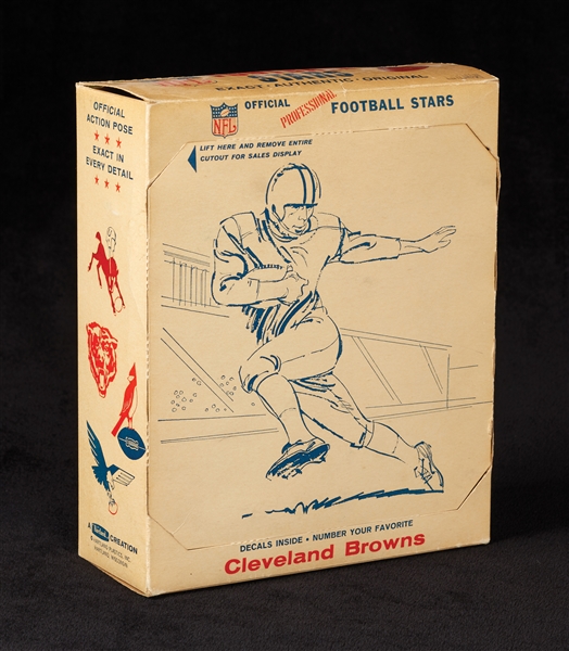 1959-62 Hartland Football Statues Browns Lineman With Box