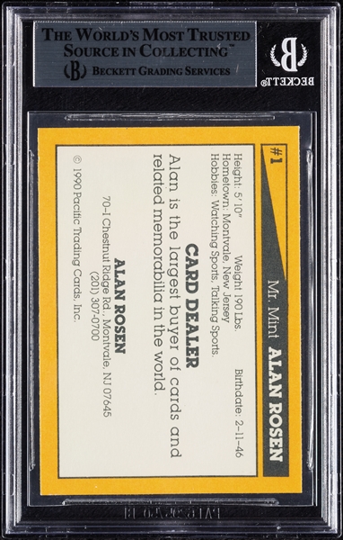 Mr. Mint Alan Rosen Signed 1990 Pacific (BAS)