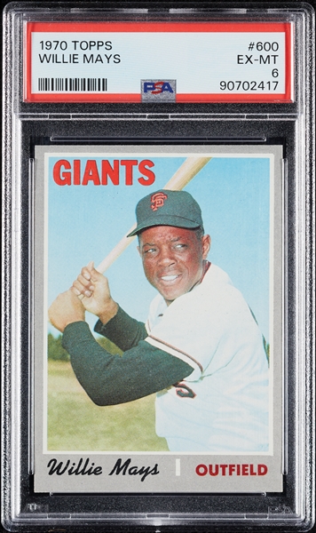1970 Topps Willie Mays No. 600 PSA 6
