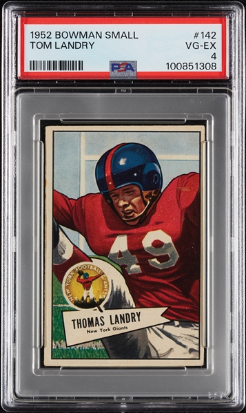 1952 Bowman Small Tom Landry No. 20 PSA 4