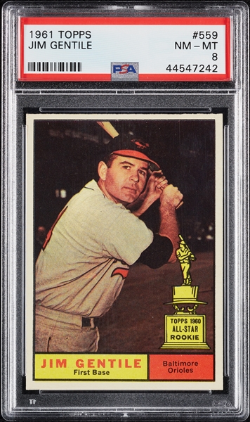 1961 Topps Jim Gentile No. 559 PSA 8